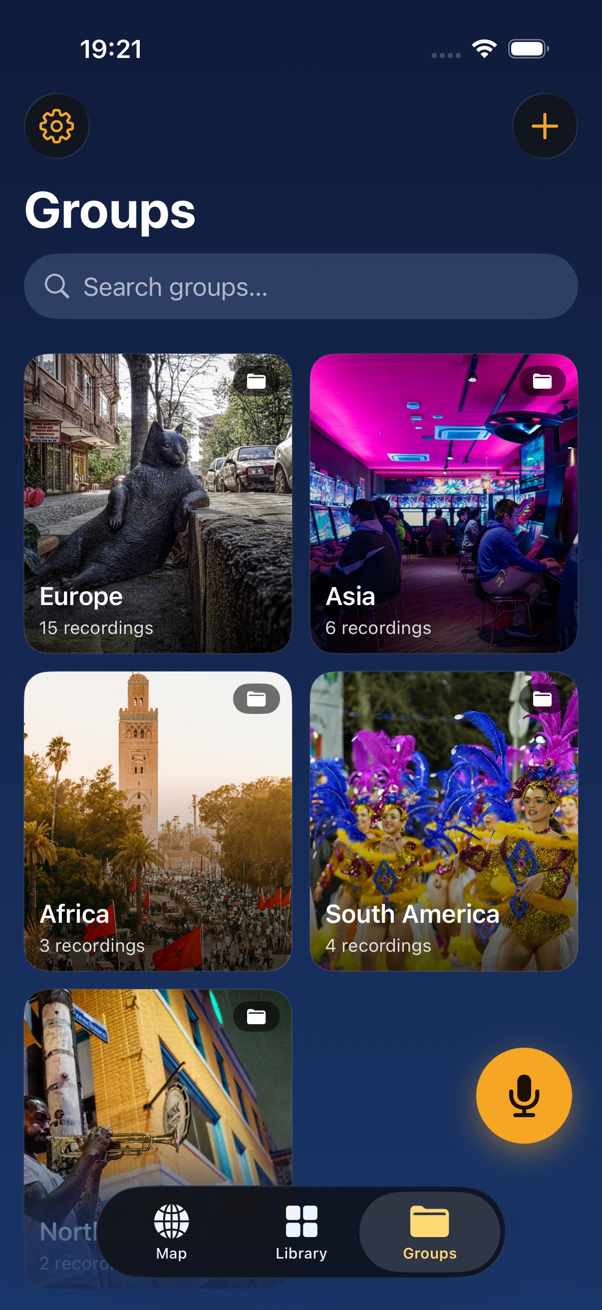 Curated Groups — collections by trip or mood