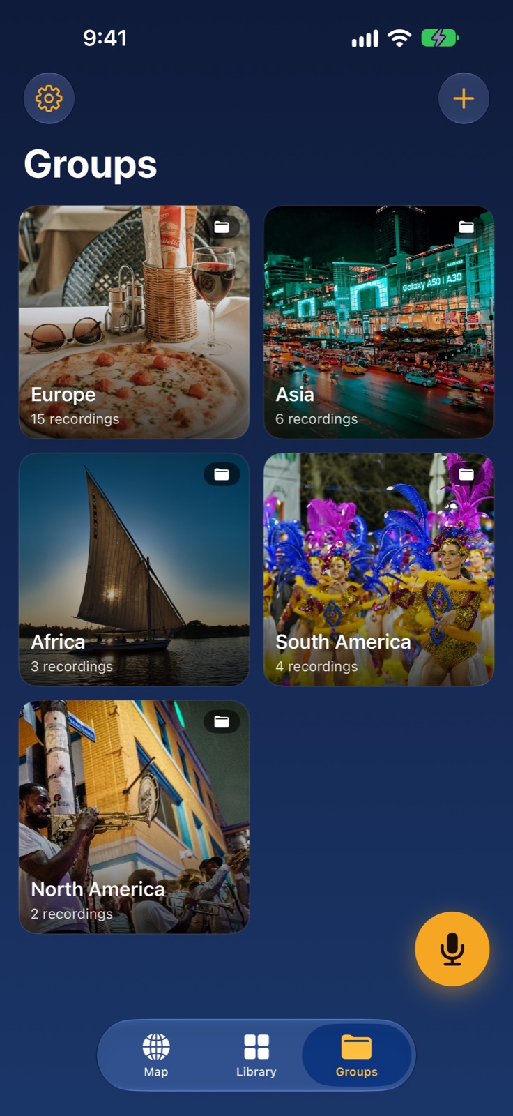 Curated Groups — collections by trip or mood
